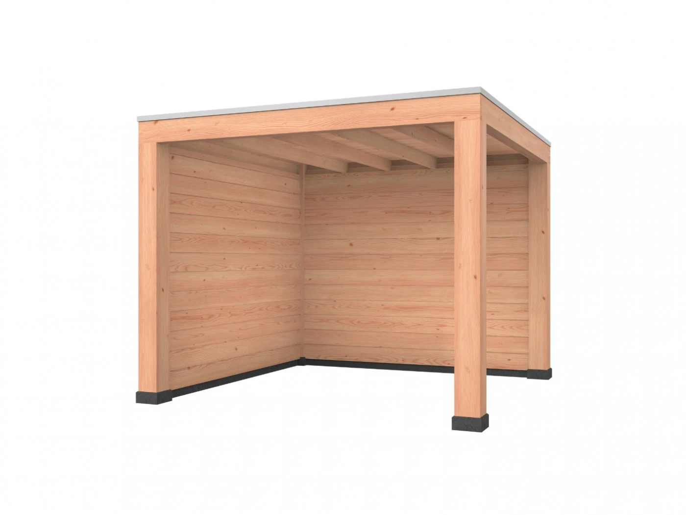 Douglas overkapping, 300 x 300, met achterwand en zijwand, Westwood Robuust - Afbeelding 1